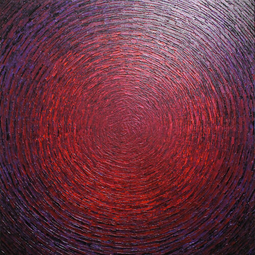 Éclat rouge iridescent violet van Jonathan Pradillon, Schilderij te koop op Singulart