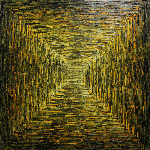 Dégradé carré jaune by Jonathan Pradillon, Painting for Sale on Singulart