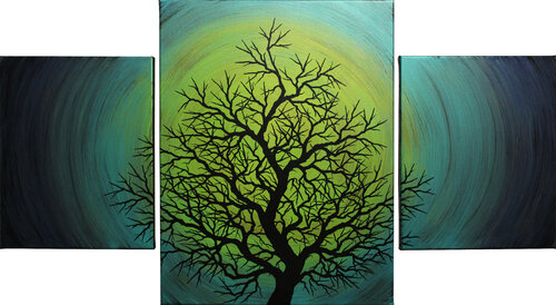 Arbre d'aurore boréale 2 van Jonathan Pradillon, Schilderij te koop op Singulart