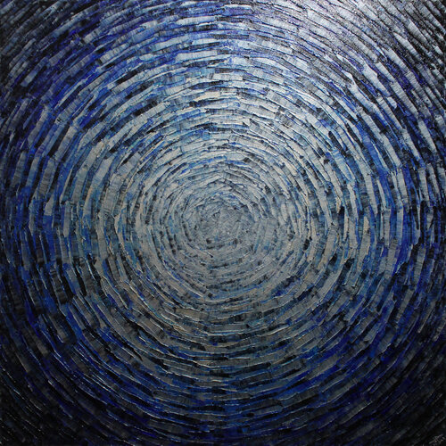 Éclat argent bleu foncé van Jonathan Pradillon, Schilderij te koop op Singulart