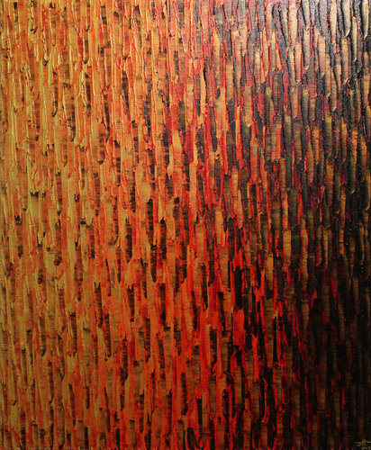 Fondu couleur or orange magenta van Jonathan Pradillon, Schilderij te koop op Singulart