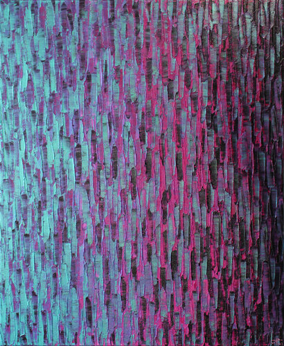 Fondu couleur bleu irisé rose van Jonathan Pradillon, Schilderij te koop op Singulart