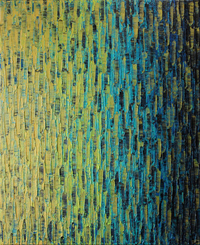 Fondu couleur or vert bleu irisé by Jonathan Pradillon, Painting for Sale on Singulart