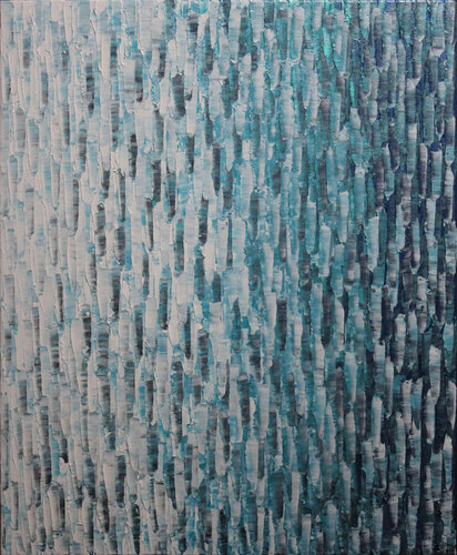 Fondu couleur blanc bleu clair van Jonathan Pradillon, Schilderij te koop op Singulart
