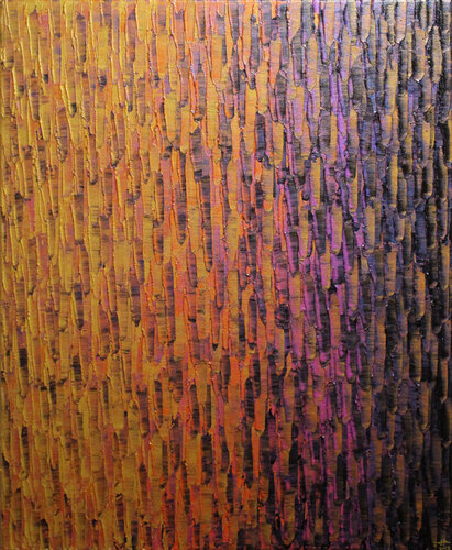 Fondu couleur or orange rose irisé van Jonathan Pradillon, Schilderij te koop op Singulart