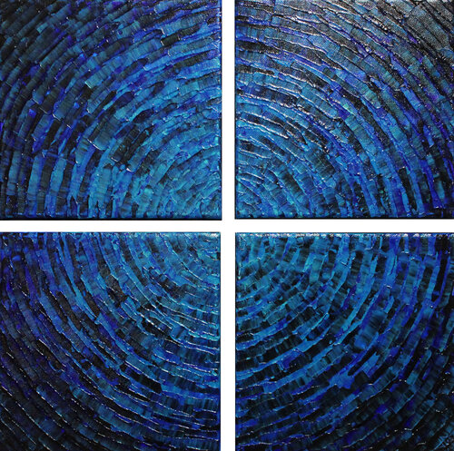 Éclat bleu fragmenté di Jonathan Pradillon, Pittura in vendita su Singulart