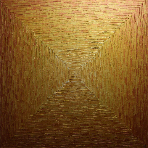 Grand dégradé carré or nacré Jonathan Pradillon