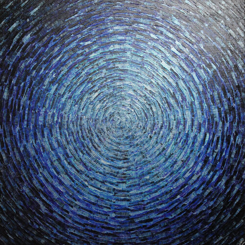 Grand éclat argent bleu violet by Jonathan Pradillon, 회화 for Sale on Singulart