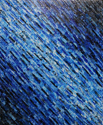 Diagonale bleue van Jonathan Pradillon, Schilderij te koop op Singulart