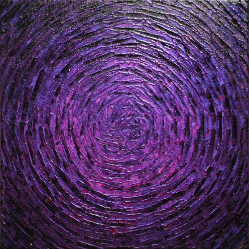 Éclat concentrique violet van Jonathan Pradillon, Schilderij te koop op Singulart