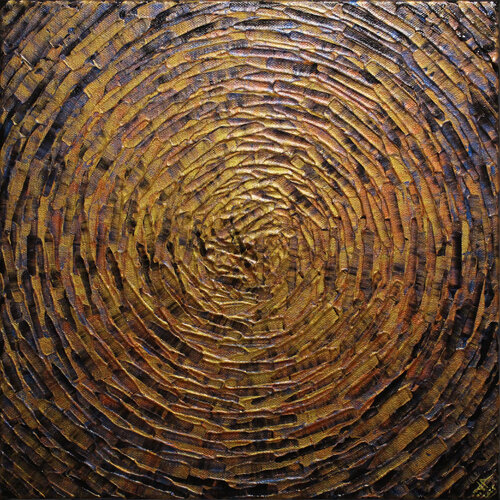 Éclat concentrique doré di Jonathan Pradillon, Pittura in vendita su Singulart