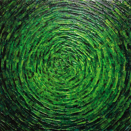 Éclat concentrique vert lumineux van Jonathan Pradillon, Schilderij te koop op Singulart
