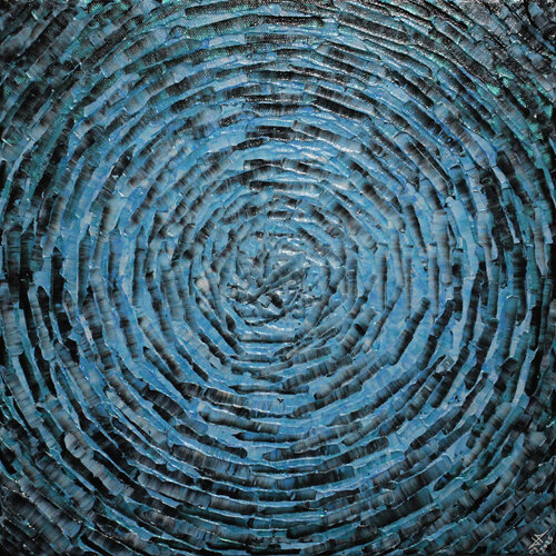 Éclat concentrique bleu clair van Jonathan Pradillon, Schilderij te koop op Singulart