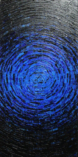 Éclat fragmenté bleu profond di Jonathan Pradillon, Pittura in vendita su Singulart