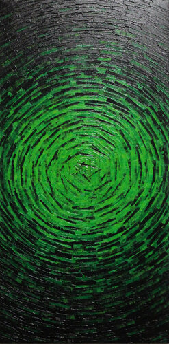 Éclat fragmenté vert van Jonathan Pradillon, Schilderij te koop op Singulart