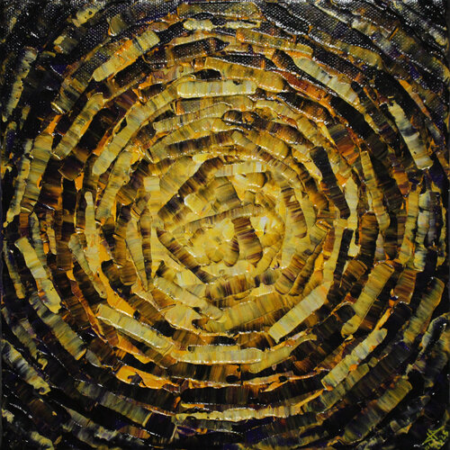 Petit éclat jaune violet V2 van Jonathan Pradillon, Schilderij te koop op Singulart