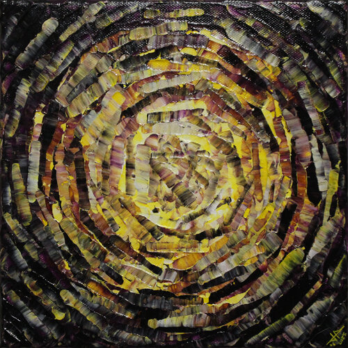 Petit éclat jaune violet V3 van Jonathan Pradillon, Schilderij te koop op Singulart