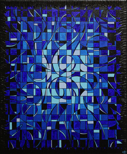 Fragmentation bleue envoûtante by Jonathan Pradillon, Painting for Sale on Singulart