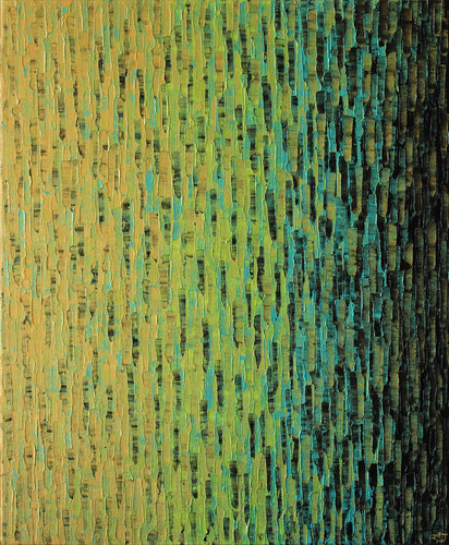 Dégradé or vert bleu van Jonathan Pradillon, Schilderij te koop op Singulart