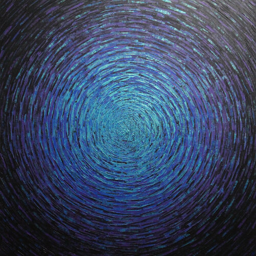 Vaste éclat bleu violet irisé by Jonathan Pradillon, 회화 for Sale on Singulart