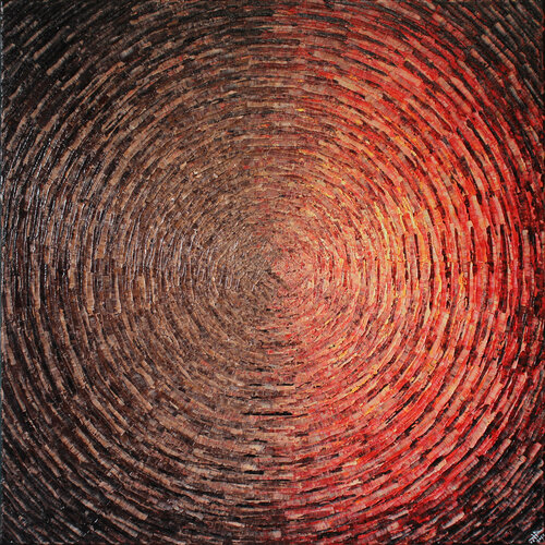 Éclat mixte marron rouge di Jonathan Pradillon, Pittura in vendita su Singulart