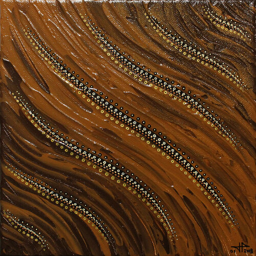 Fluide marron di Jonathan Pradillon, Pittura in vendita su Singulart