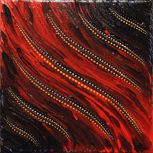 Fluide rouge van Jonathan Pradillon, Schilderij te koop op Singulart