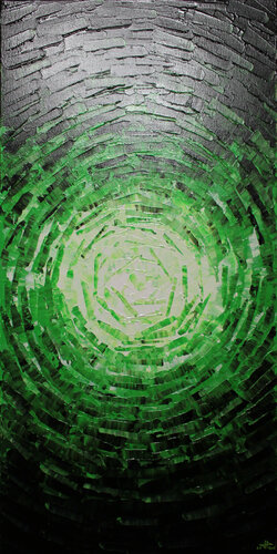 Éclat luminescent verdoyant van Jonathan Pradillon, Schilderij te koop op Singulart
