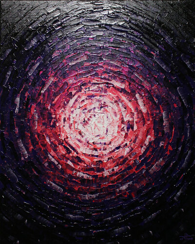 Éclat de lueur rose violette van Jonathan Pradillon, Schilderij te koop op Singulart