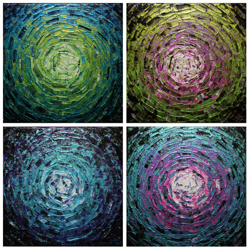 Petits éclats de lueurs colorées iridescentes van Jonathan Pradillon, Schilderij te koop op Singulart