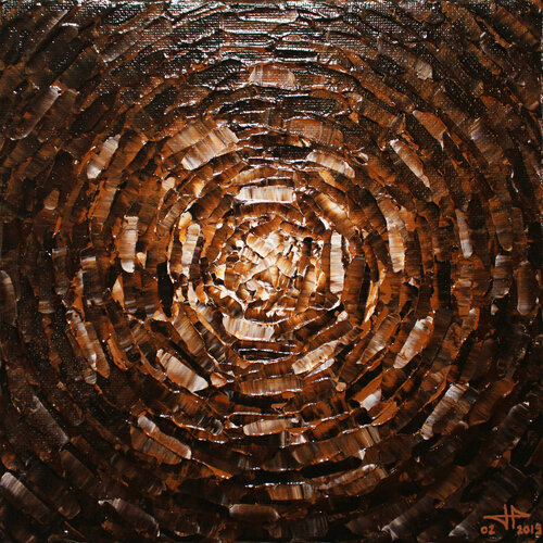 Petit éclat de lueur marron van Jonathan Pradillon, Schilderij te koop op Singulart