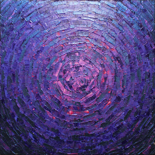 Éclat de lueur rose violette iridescente van Jonathan Pradillon, Schilderij te koop op Singulart