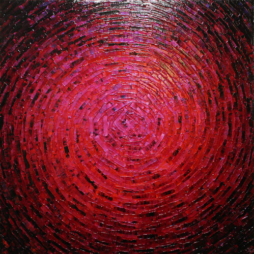 Éclat de couleur rose rouge di Jonathan Pradillon, Pittura in vendita su Singulart