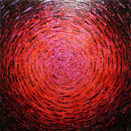 Éclat de couleur rose orange rouge di Jonathan Pradillon, Pittura in vendita su Singulart