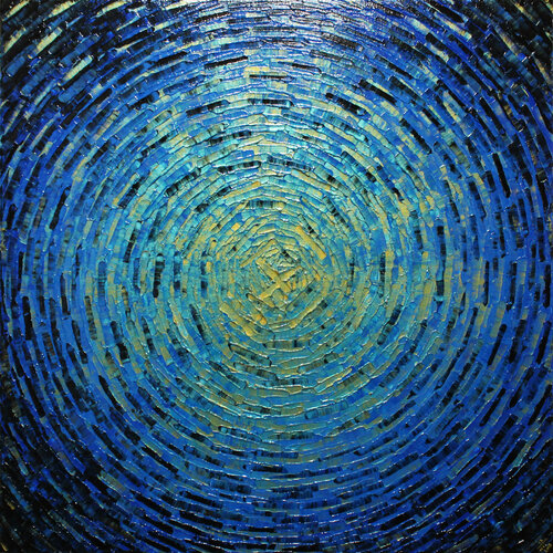 Éclat de couleur or bleu di Jonathan Pradillon, Pittura in vendita su Singulart