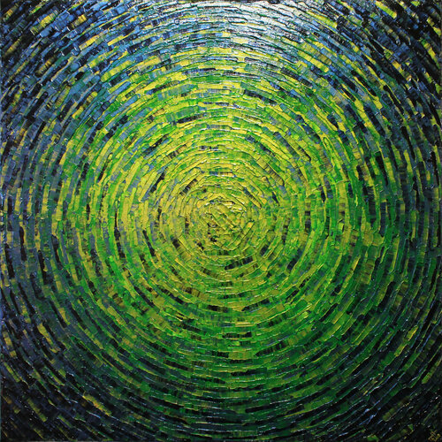 Éclat de couleur verdoyant di Jonathan Pradillon, Pittura in vendita su Singulart