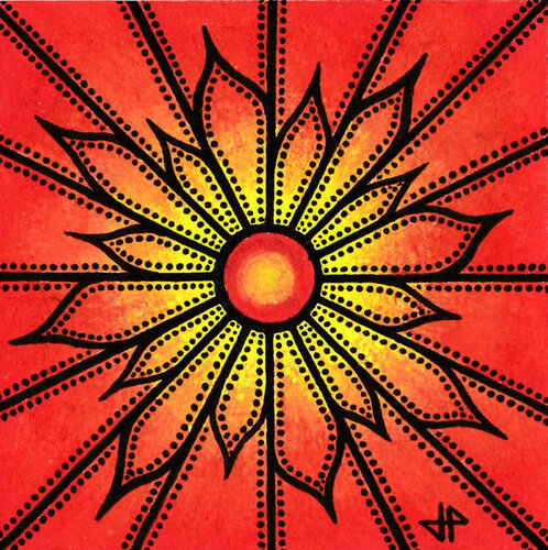 Fleur rouge van Jonathan Pradillon, Werk op papier te koop op Singulart