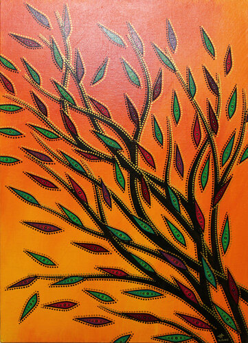 Végétation colorée de Jonathan Pradillon, Pintura a la venta en Singulart