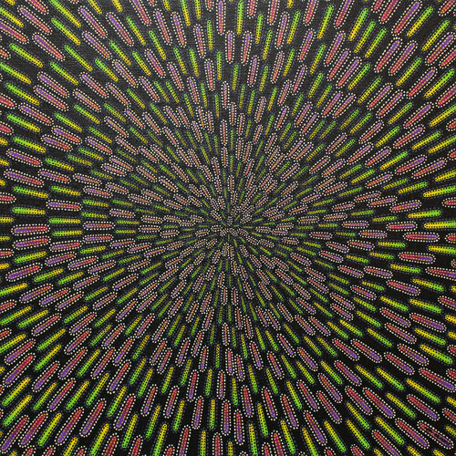 Particule verdâtre et pourpre de Jonathan Pradillon, Pintura a la venta en Singulart