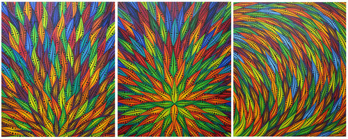 Mouvements couleurs flamboyantes van Jonathan Pradillon, Schilderij te koop op Singulart
