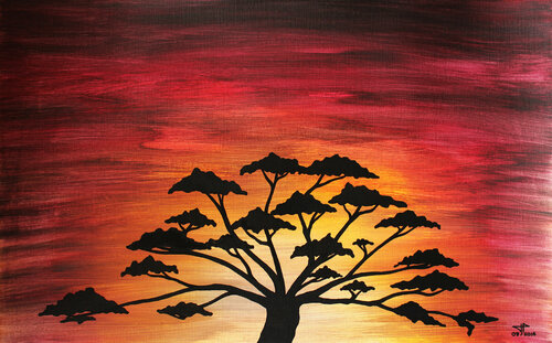 Soleil d'Afrique par Jonathan Pradillon, Peinture en vente sur Singulart