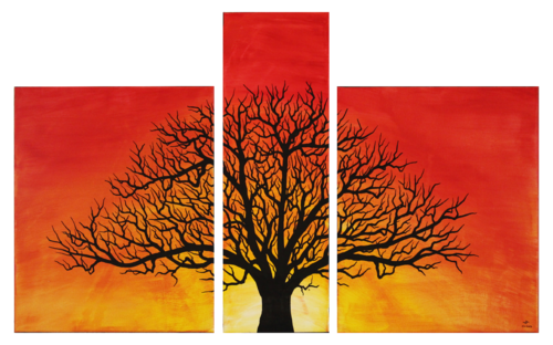 Silhouette d'arbre ensoleillée par Jonathan Pradillon, Peinture en vente sur Singulart