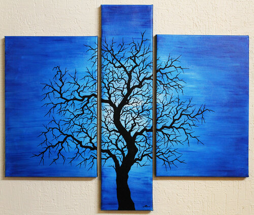 Silhouette d’arbre onduleux par Jonathan Pradillon, Peinture en vente sur Singulart