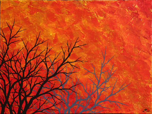 Ciel flamboyant par Jonathan Pradillon, Peinture en vente sur Singulart