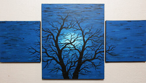 Silhouette d’arbre obscure par Jonathan Pradillon, Peinture en vente sur Singulart