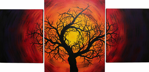 Silhouette d’arbre noir par Jonathan Pradillon, Peinture en vente sur Singulart