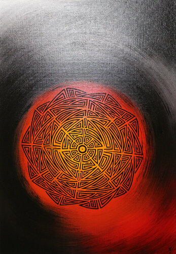 Soleil tribal by Jonathan Pradillon, Painting for Sale on Singulart