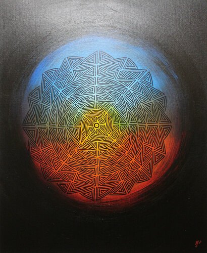 Astre tribal van Jonathan Pradillon, Schilderij te koop op Singulart
