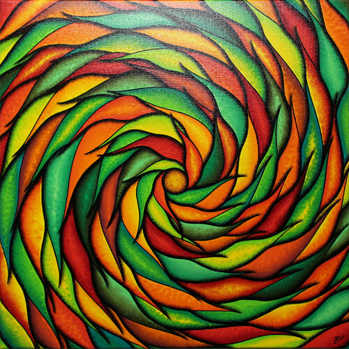 Spirale verdoyante et rougeoyante Jonathan Pradillon