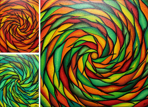 Spirales colorées série 2 par Jonathan Pradillon, Peinture en vente sur Singulart